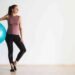 pilates exercise using exercise balls
