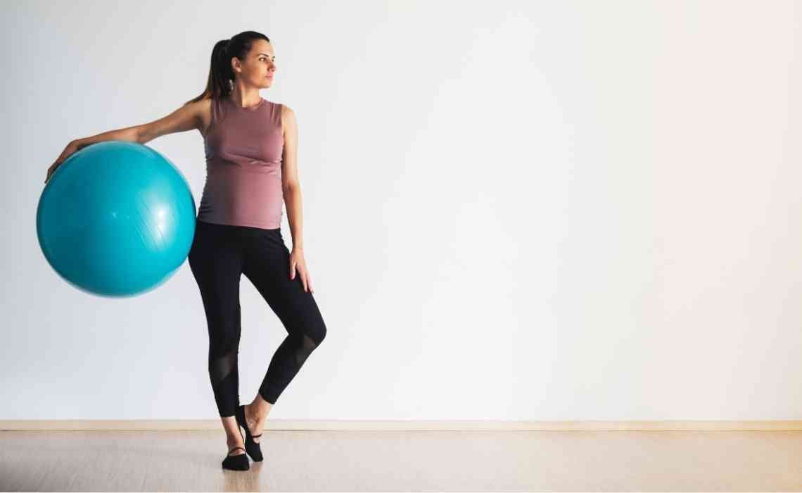 pilates exercise using exercise balls