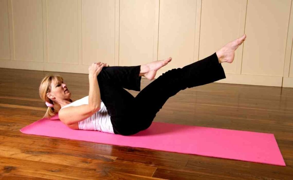 pilates one leg stretch exercise