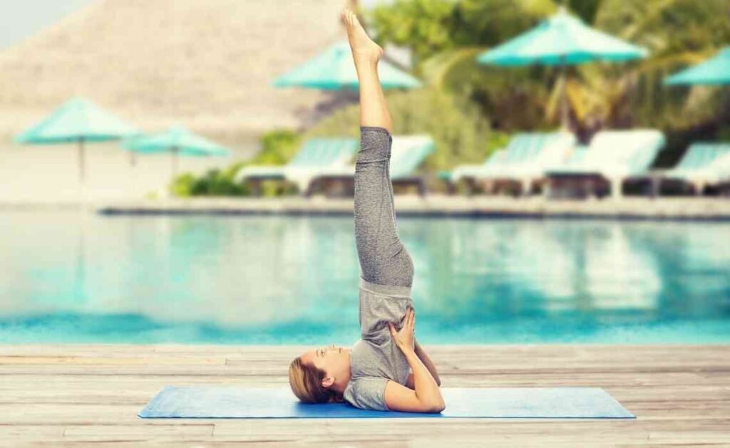 shoulder stand or sarvangasana yoga shoulder stand or sarvangasana yoga