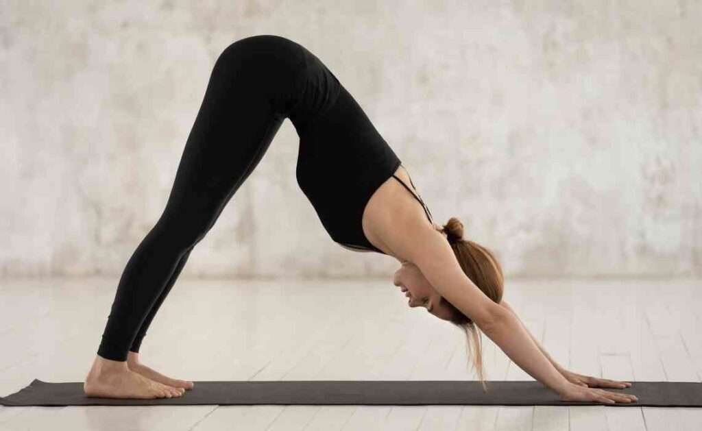 downward dog pose in yoga