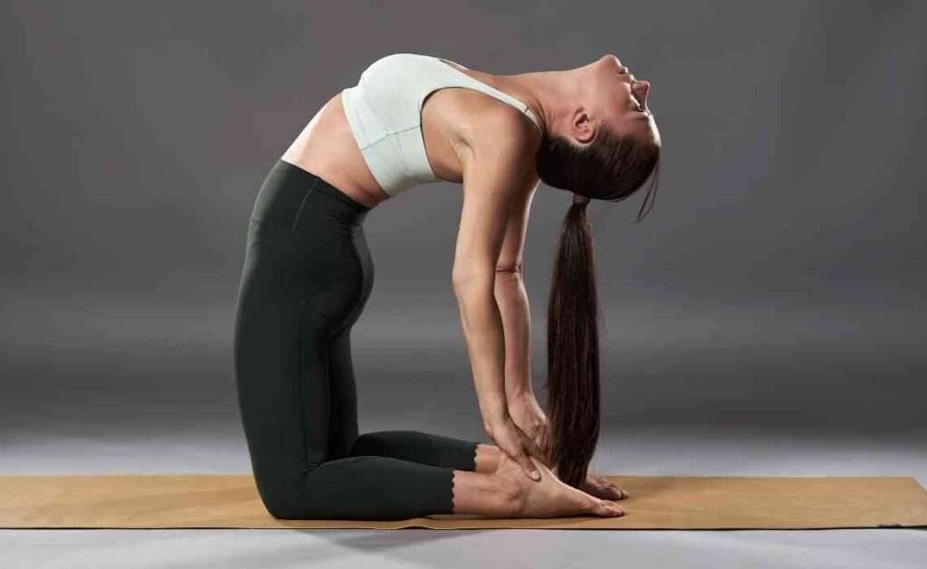 ustrasana or deep backward bend pose