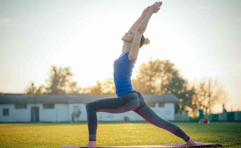warrior I pose or virabhadrasana pose