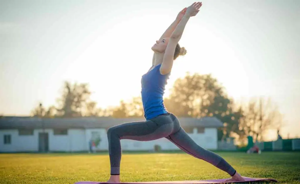 warrior I pose or virabhadrasana pose